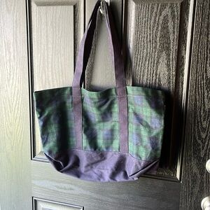NWOT - J.Crew tartan plaid tote bag, never used!